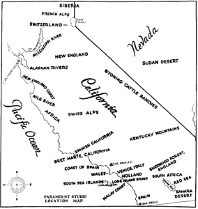 Paramount CA Location map, 1927