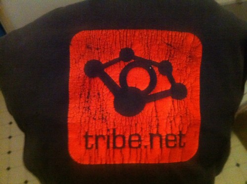 Tribe T-shirt, original logo by staff designer