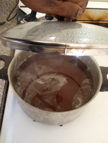 water and honey after boiling